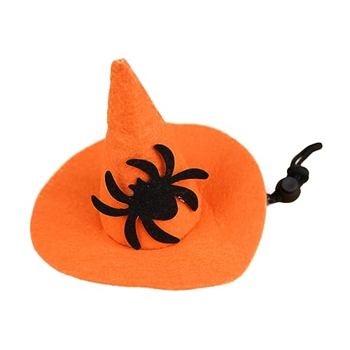 Spitz zulaufender Hexenhut für Halloween, schelmische Partyhut, Haustier-Hut, Winter, hält warm mit verstellbarem Nackenband von PANHDK