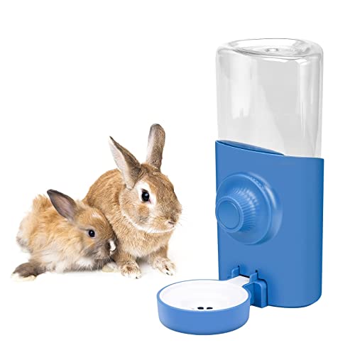 Automatischer Kaninchen Wasserspender 600 ml Wasserflasche Trinkflasche Haustier Trinkflasche zum Aufhängen Wasserspender Wasserflasche für Haustierkäfige Meerschweinchen Katze Hamster(Blau) von PANSYFEN