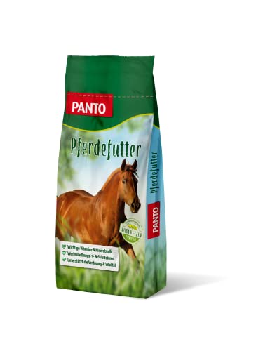 PANTO Pferdefutter Mash 15 kg – Zusatzfutter mit Wisan-Lein, regeneratives Pferdefutter für Pferde, Einzelfuttermittel von PANTO