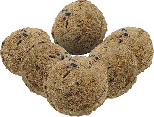 PANTO® Meisenknödel 100 Stück ohne Netz Vogelfutter Allorundmischung Getreideflocken Sonneblumenkerne 9kg von PANTO