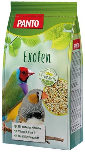 PANTO Exotenfutter mit Pluramin - Ziervogelfutter für Finken und Anderen exotischen Vögeln, Vogelfutter ohne Nüsse, 1 kg von PANTO