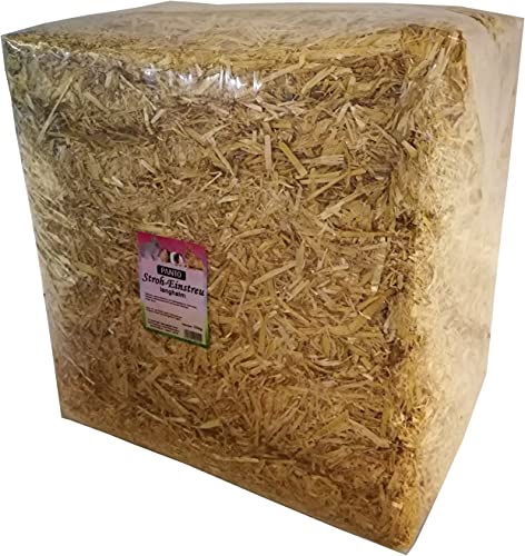 PANTO Stroh Bund Strohballen 10 kg perfektes Einstreu Futter Meerschweinchen Hasen Kaninchen Schafe Esel usw. stets frische Neue Ernte - Spitzenqualität von PANTO