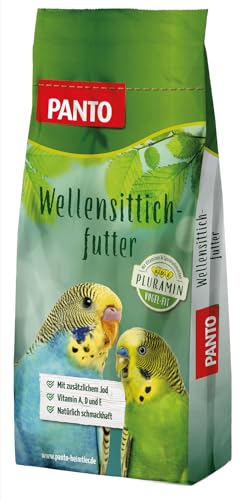 PANTO Wellensittichfutter mit Pluramin 2,5 kg - artgerechte Saatenmischung für Wellensittiche, Vogelfutter mit natürlichem Jod von PANTO