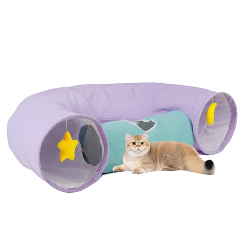 PAOPO Großer Katzentunnel für Indoor-Katzen, extra großer Katzenspiel-Tunnel, Katzentunnel, Spielzeug, Katzentunnel, Schlauch für alle Katzenspiele von PAOPO