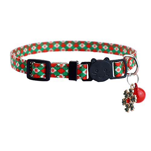 PAPABA Haustier Halsband Auffälliges Xmas-Themen-Hunde-Katzen Halsband mit Mini-Glocken anhänger Dekorative Schnell Spanner B von PAPABA