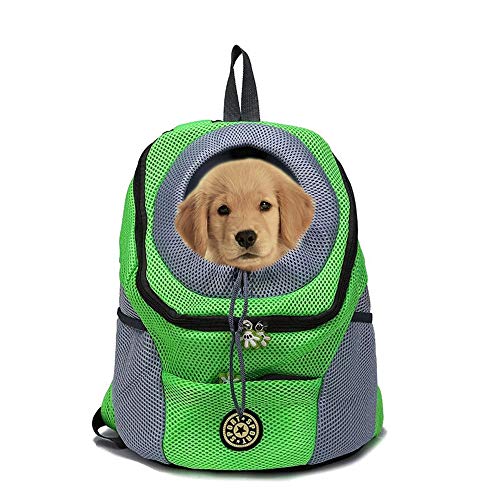 NA Haustier-Tragetasche, Rucksack für kleine Hunde und Katzen bis zu 6,8 - 6,8 kg, freihändige Reisetasche, atmungsaktives Kopf-Out-Design und wasserdichte Unterseite zum Wandern und Reisen von PAPIEEED