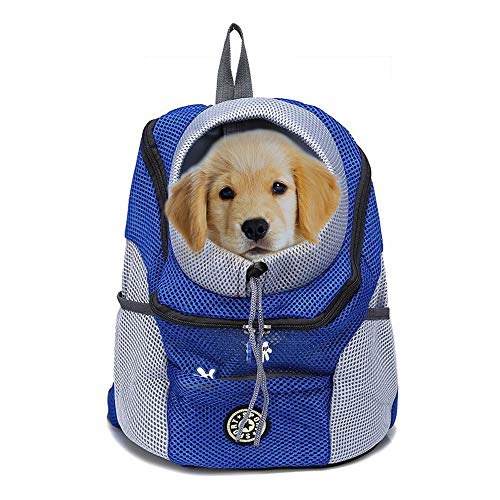 NA Haustier-Tragetasche, Rucksack für kleine Hunde und Katzen bis zu 6,8 - 6,8 kg, freihändige Reisetasche, atmungsaktives Kopf-Out-Design und wasserdichte Unterseite zum Wandern und Reisen von PAPIEEED