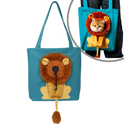 PAPIEEED Haustier Katze Tragetasche Canvas Tragetasche Cat Sling Pack für Ausflüge Gehen Geldbörse für Chihuahua Bichons Zwergspitz von PAPIEEED