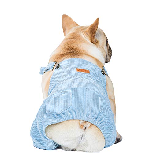 PAPIEEED Hundekleidung, Overall, Jeans, Hundebekleidung, Welpen-Strampler, Overall für kleine und mittelgroße Hunde, modische Kostüme für Winter und Herbst von PAPIEEED