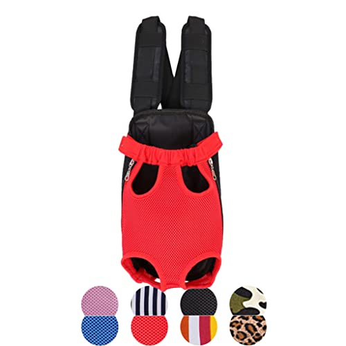 PAPIEEED Hundetragetasche für kleine, mittelgroße Hunde, verstellbare Haustier-Rucksack, Beine, Welpen, Reisetasche für Outdoor, Wandern, Camping von PAPIEEED