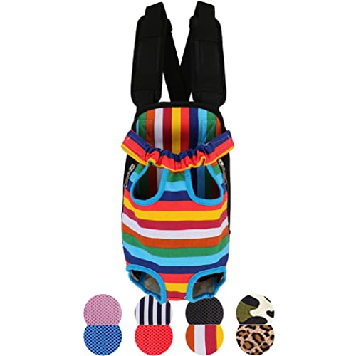 PAPIEEED Hundetragetasche für kleine, mittelgroße Hunde, verstellbare Haustier-Rucksack, Beine, Welpen, Reisetasche für Outdoor, Wandern, Camping von PAPIEEED