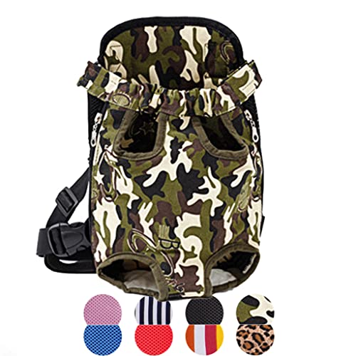 PAPIEEED Hundetragetasche für kleine, mittelgroße Hunde, verstellbare Haustier-Rucksack, Beine, Welpen, Reisetasche für Outdoor, Wandern, Camping von PAPIEEED