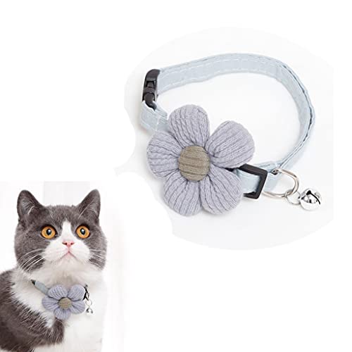 PAPIEEED Süßes Haustier-Halsband, verstellbar, Katzen-Charm, Zubehör, Halskette, Gurt mit Glocke, Sonnenblume, Katzendekoration für Kätzchen, Welpen von PAPIEEED