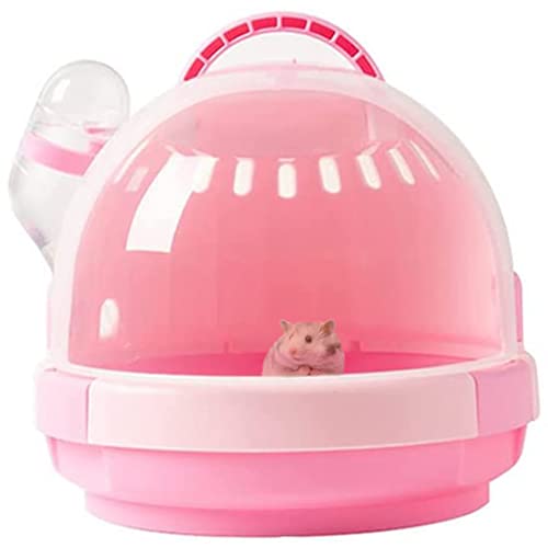 PAPIEEED Tragbare kleine Haustier-Tragetasche mit 60 ml Wasserflasche, tragbare Zuckergleiter-Tragetasche für Ausflüge, geruchloser Hamsterkäfig-Zubehör, geeignet für Meerschweinchen, Ratten von PAPIEEED