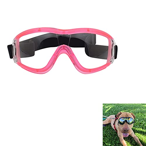 PAPIEEED Wasserdichte Haustier-Sonnenbrille, UV-beständige Hundebrille, schneefeste Brille, winddicht, Schutz mit verstellbarem Riemen für mittelgroße und große Hunde von PAPIEEED