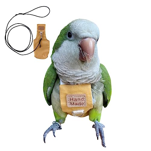 Vogel Kleidung Papagei Windeln Vogel Flug Anzüge, Wiederverwendbare Wasserdichte Windeln Haustier Vogel Liefert (mit Seil, M) von PARREN