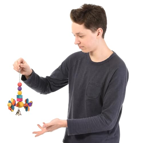 Holzbläser auf Rädern - Spielzeug für alle Papageien, Spielzeug für Papageien, Spielzeug für alle Papageien, Spielzeug für Vögel, interaktives Spielzeug, Papageienspielzeug, Entwicklung für Vögel von PARROTPLANET.PL