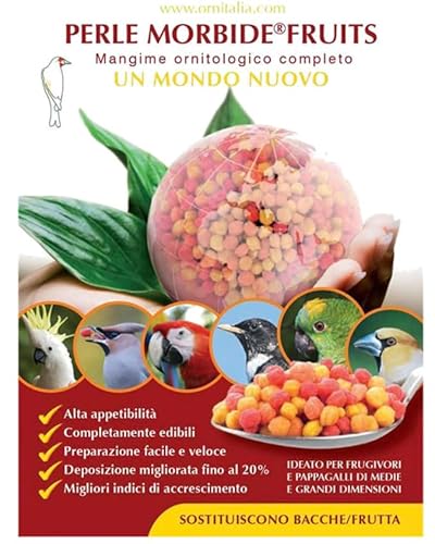 Ornitalia Perle Morbide - Leckere Sprossen in Kugeln für alle Papageien 4kg - Ornitalia Perle Morbide, Sprossen in Kugeln, Leckerbissen für Papageien, gesundes Vogelfutter, Futter für alle Papageien, von PARROTPLANET.PL