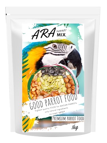 Premium Papageienfutter - Ara Parrot Mix - Futter für AR und Kakadus 1kg. von PARROTPLANET.PL