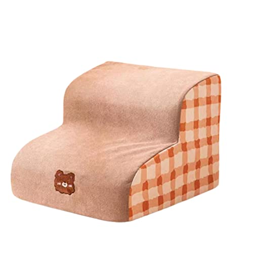 Abnehmbare und waschbare kleine Hundetreppe, Hunderampe aus hochdichtem Schaumstoff, extra breite Haustierstufen, ideal für verletzte Hunde, Haustiere für ältere Hunde (Orange 40 * 40 * 30CM) von PASPRT