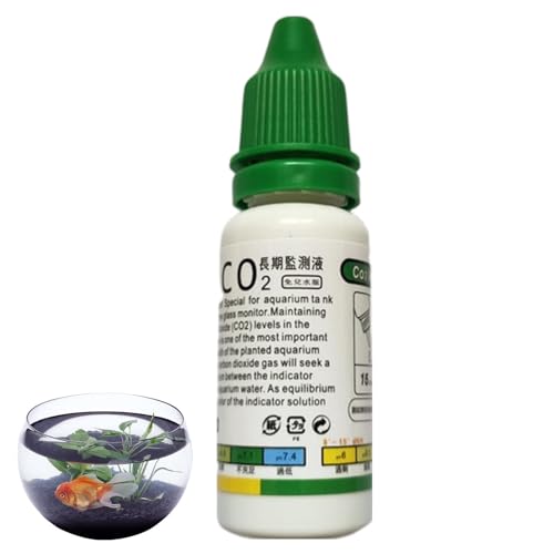 PASSI Aquatics Co2-Tropfen-Checker-Lösung, CO2-Tropfen-Glasprüfer, transparenter CO2-Tropfen-Checker, funktionales Aquarium-Test-Set für Aquarien, CO2-System, Aquarium von PASSI