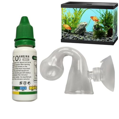 PASSI CO2-Glas-Tropfenprüfer für Aquarien, Kohlendioxid, pH-Test-Set, schnellstes Aquarium-Test-Set, CO2-Checker für Aquarien, Aquarium-Test, Aquarium-Zubehör von PASSI