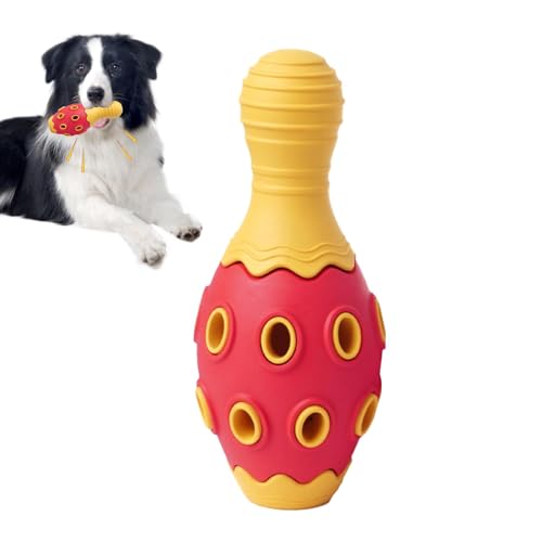 PASSI Interaktiver Hundespielzeug-Ball – Haustier-Puzzle-Spielzeugball mit Sound für Futter, Gummi-Futterspender zum Zahnen, interaktives Spielen für kleine, mittelgroße und große Rassen von PASSI