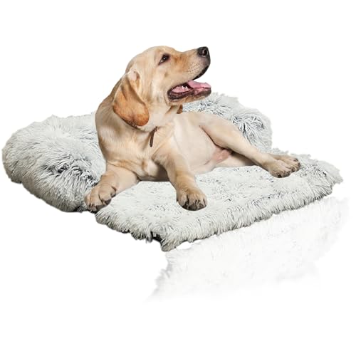 Großes Hundesofa, warmes Bett, schützt Möbel, beruhigende Hundebetten, flauschige Plüsch-Couch-Betten für Haustiere, Anti-Angst, kleine Tiermatte mit abnehmbarem, waschbarem Bezug für große Hunde von PATAZONE