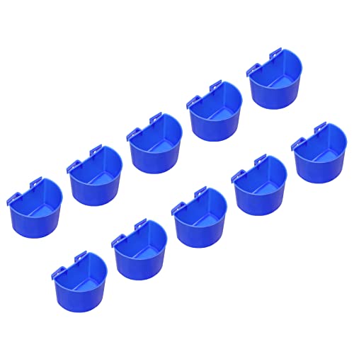 PATIKIL 10Pack Mini Vogel Futtermittel Käfig Tassen Taube Wasser Schale Klein Fütterung Sand Becher Hängend Behälter für Papagei Geflügel Blau von PATIKIL