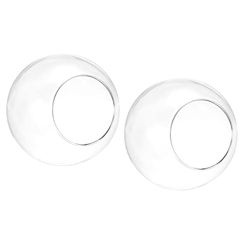 PATIKIL Runde Kugel Luftpflanze 2 × Paket 4.8" Hoch Borosilikatglas Tisch Dekoration Klar von PATIKIL