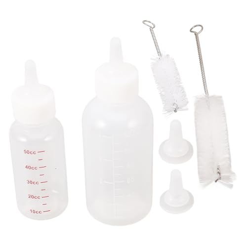 PATKAW 1 Satz Haustier-futterflaschen-Set Stillflasche -babyflasche Futterflasche Für Schafe Wasserflasche Für Welpen Lammmilch Neugeboren Kleine Flasche Kieselgel von PATKAW