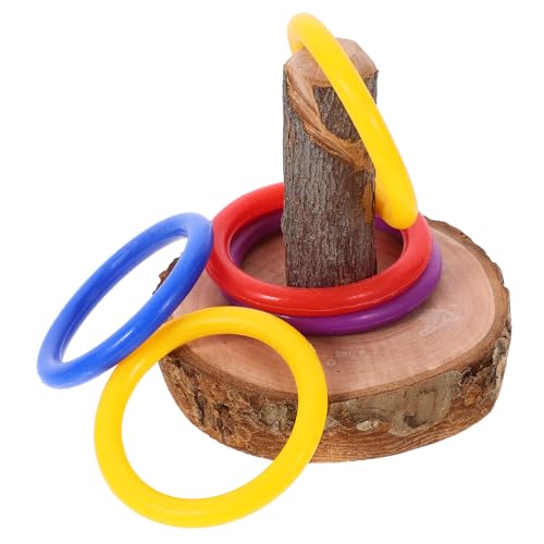 PATKAW 1 Set Papageien-Puzzle-Spielzeug Vogel-Ring-Spielzeug Farbzaun-Trainingsvogel Lernspielzeug Für Papageien Aras Papageien Caiques Graupapageien von PATKAW