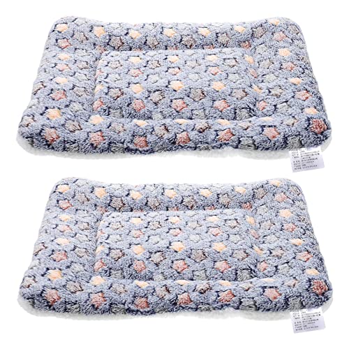 PATKAW Welpenbetten 2 Stücke Hundekiste Bettkiste Pad Matte Plüsch Pet Pad Werfen Teppich Hund Warmes Bett Haustier Schlafmatte für Hunde Katzen Winterliches Hundebett von PATKAW