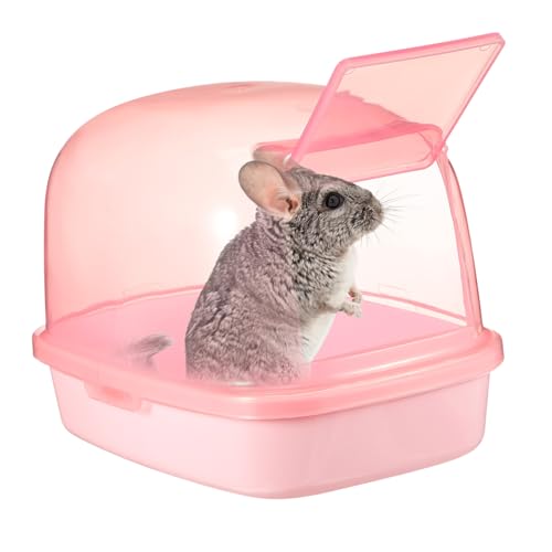 PATKAW Chinchilla Sandbad Box Rennmaus Badezimmer Kunststoff Sandbad Haus Hamster Sandbad Behälter Ratte Badewanne Zubehör Käfig Für Rennmäuse Igel von PATKAW