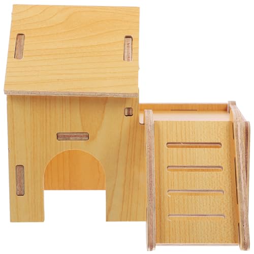 PATKAW Hamsternesthaus kleines Tier-Aktivitätsspielzeug Reptilienbrücke aus Holz hamsterhaus Hamster Spielzeug Spielzeuge Hamsterhütte Meerschweinchen Spielzeug hölzern von PATKAW