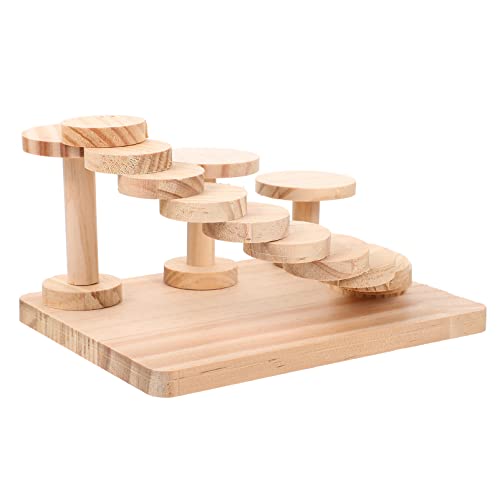 PATKAW Hamster-kletterleiter Hamster Hängebrücke Spielzeug Zwerg Kletterspielzeug Leiterplattform Für Meerschweinchen Kleines Tierspielzeug Kleintierbedarf Chinchilla Geschirr Hölzern von PATKAW