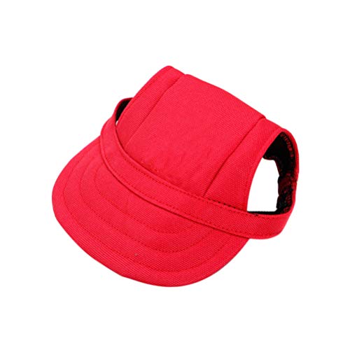 PATKAW Sommerkleid S Für Mittlere Hunde Hunde Baseballkappe Hunde Visor Haute Outdoor Sporthüt Mit Ohrl?Chern Sonnenschmutz Baseballkappen mit Verstellbarem Kinngurt Rot Reisehängematte von PATKAW