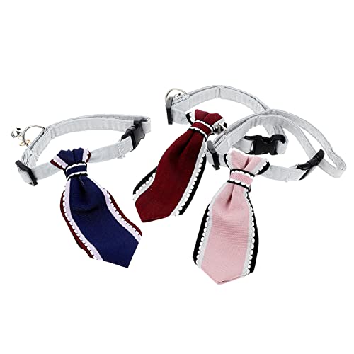 PATKAW Hochzeitsdeko Hundekrawattenhalsband 3Pcs Katzenkrawatte mit Verstellbarem Kragen Haustierkrawatte Welpenkrawatte Hundek?tzchen Formaler Kragen Haustierkostümzubeh?r Weihnachtsdeko von PATKAW