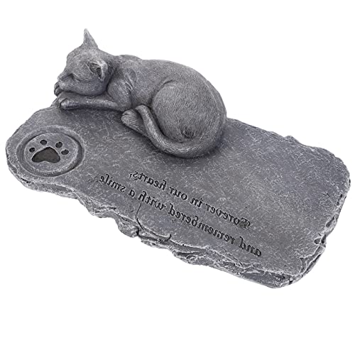 PATKAW Kätzchen Hund Ornament Grabstein Für Katzen Outdoor-Geschenk Katzen-gedenkgeschenke Haustierbestattung Katzen-gedenksteinverzierung Katzen-gedenksteine Katze Haustier Gedenken Harz von PATKAW