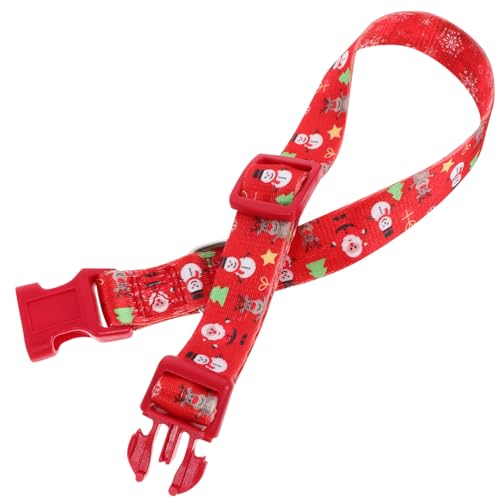 PATKAW Rentier Hundehalsband festliches Weihnachtsmann-Kostüm Schnallen-Welpenhalsband schnell lösen Urlaubshalsbänder für Hunde Weihnachten Kleidung Zuckerstange Zubehör Weihnachtskatze von PATKAW