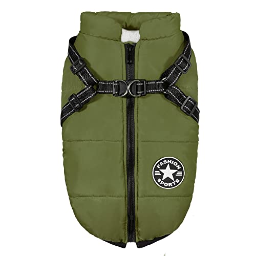 PAW ROLL Hunde-Winterjacke, Größe XXL, Grün von PAW ROLL