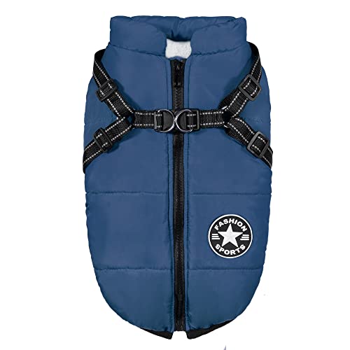 PAW ROLL Hunde-Winterjacke (XXXX-Large, Blau) von PAW ROLL