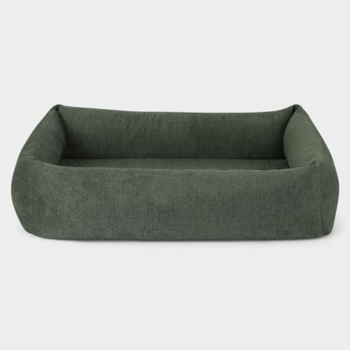 PAW WOW Emma Hundebett | Orthopädisches Hundebett | Hundekörbchen für kleine und mittelgroße Hunde (Olive, 80x60cn) von PAW WOW