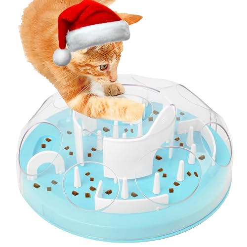 PAWISE Katzen-Puzzle, langsamer Futterspender, Katzenspielzeug für Indoor-Katzen, Katzen-Labyrinth-Spielzeug, geistige Stimulation, Anreicherungsspielzeug von PAWISE