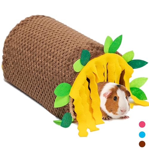 PAWNISAW Meerschweinchen-Versteck – Fleece-Tunnel-Hauskäfig-Zubehör für Ratten, Hamster, Igel, Chinchilla, Kleintiere – Spielen, Schlafen, Jagen, Ausruhen, waschbare Röhre, Bettwäsche von PAWNISAW