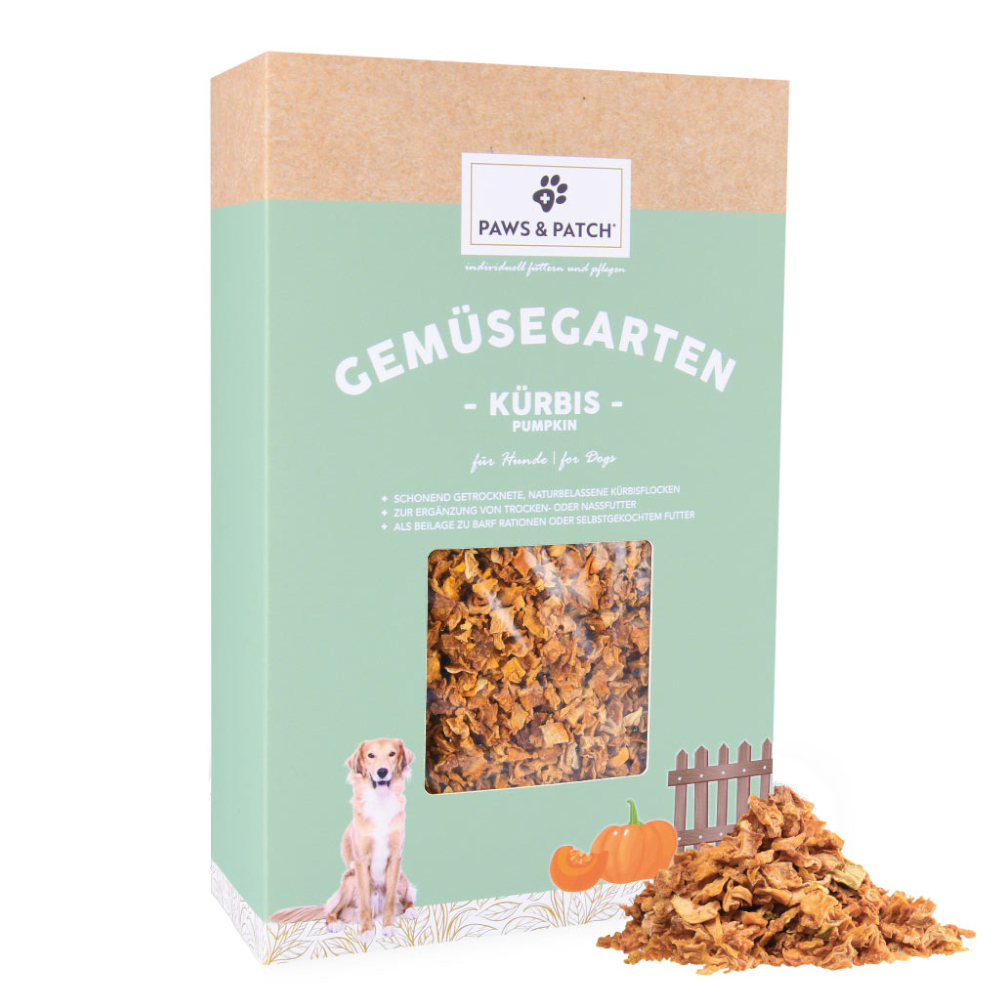 PAWS & PATCH Gemüsegarten Kürbisflocken - Sparpaket 2 x 700 g von PAWS & PATCH