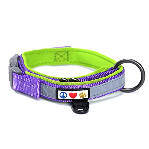 PAWTITAS Holzfäller-Hundehalsband Gepolstertes Hundehalsband Reflektierendes Hundehalsband Welpenhalsband Klein Hundehalsband Lila Hundehalsband von PAWTITAS