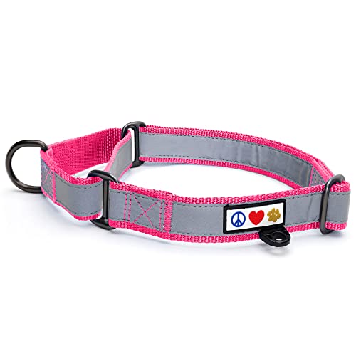 Pawtitas Martingale Hundehalsband Welpenhalsband Reflektierendes Hundehalsband Trainingshalsband für Hunde Erziehungshalsband für Hunde Mittel Hundehalsband Rosa Hundehalsband von PAWTITAS