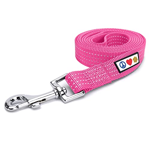 PAWTITAS Hundeleine 1.8 M Leine Reflektierende Leine Hund Welpenleine bequemer Griff Hundeleine Hundetraining Leine für Hunde Extra kleine Hundeleine/kleine Hundeleine Rosa Hundeleine von PAWTITAS