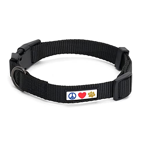 Pawtitas stabiles Welpen-Halsband Haustier-Halsband einfaches Hunde-Halsband Extra klein Hunde-Halsband Schwarz Hunde-Halsband von PAWTITAS